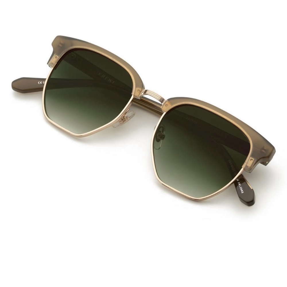 KREWE Brown Frame Green Gradient Lens Sunglasses